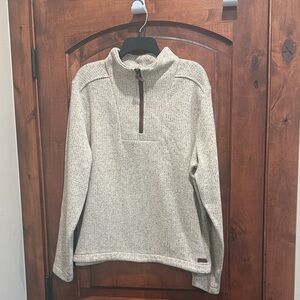 Men's Cream Quarter-Zip Sweater